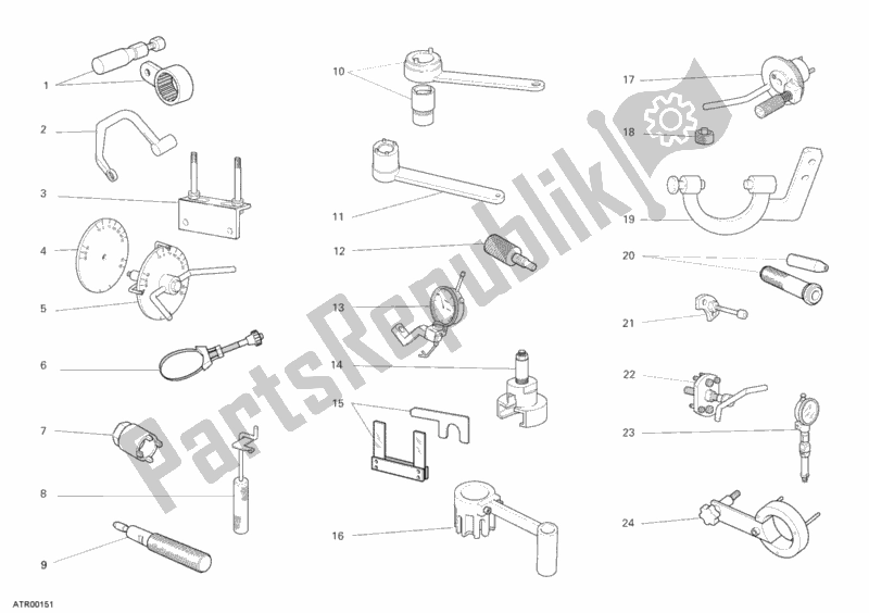 All parts for the Workshop Service Tools, Engine of the Ducati Multistrada 1100 USA 2008